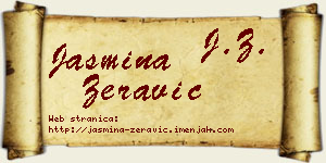 Jasmina Žeravić vizit kartica